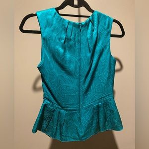 Trina Turk Silk Peplum Emerald Green Size 2-4
